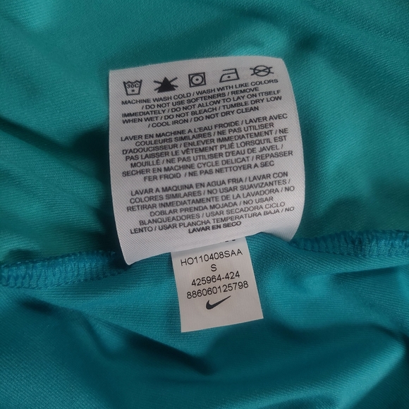 Nike Tennis Racerback Tank Top Turquoise Size Small - Picture 8 of 8